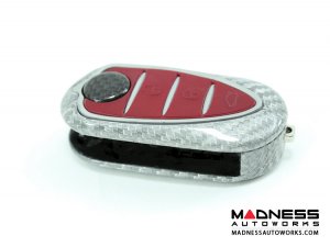 Alfa Romeo 4C Key Fob Cover - Carbon Fiber - White Candy Alfa Romeo 4C Key Fob Cover - Carbon Fiber - White Candy